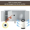 thumbnail image 4 of Pefilos 39" Hidden Cat Litter Box Enclosure Furniture, Modern Wood Cat House, Cat Washroom with Plug, White, 4 of 17