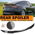 thumbnail image 3 of ALLTIMES Rear Spoiler Tail Wing for Tesla Model 3 2019-2023, Carbon Fiber Look ABS Spoiler Wing Rear Trunk Lip, 3 of 9