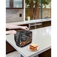 thumbnail image 3 of Thanksgiving Turkey Toaster Cover 2 Slice, Small Kitchen Appliance Covers, Fall Maple Leaf Black Toaster Oven Cover with Loop, Bread Machine Cover Polyester Dust Cover Protection, 3 of 4