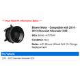 thumbnail image 2 of Blower Motor - Compatible with 2010 - 2013 Chevy Silverado 1500 2011 2012, 2 of 2