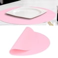 thumbnail image 3 of Mantel individual Redondo de Silicona Impermeable, Tapete para Comida A Prueba de Fugas para mesa de comedor, color rosa, 3 of 7