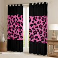 thumbnail image 2 of jejeloiu Abstract Cheetah Print Blackout Curtains Set of 2 (52x84 Each),Abstract Geometric Lines Window Curtains,Pink Black Curtains and Drapes For Teens,Super Cozy Room Decor, 2 of 6