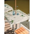 thumbnail image 2 of Outdoor Tablecloth with Umbrella Hole for Patio/Picnic/Party/Camping, Watercolor Floral Waterproof Table Cloth Square Cover Washable, Spring Flowers Birds Plants Country Beige (60"x 60"), 2 of 8