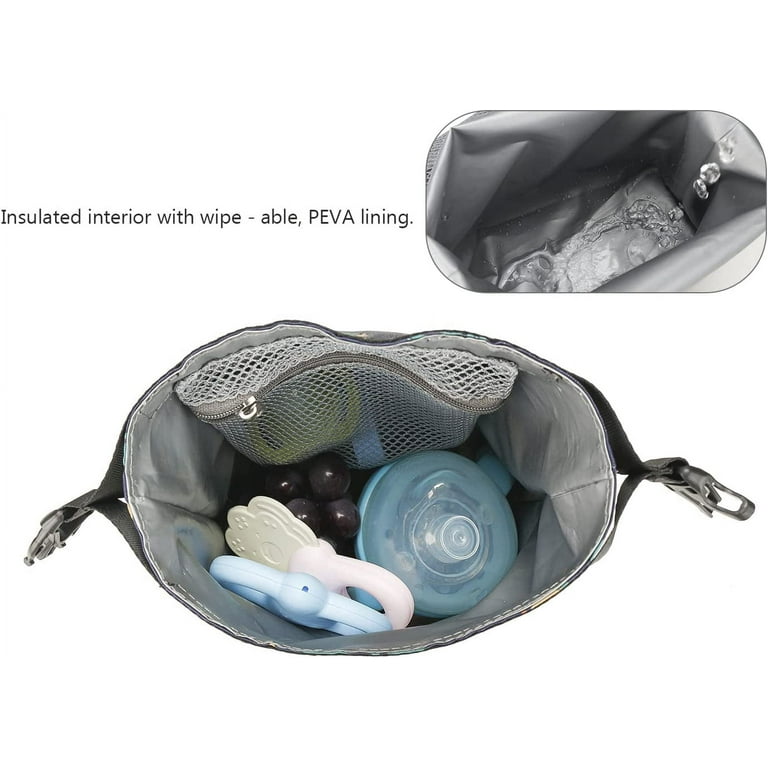 Baby Diaper Bag Stroller Bag With Snack Cooler Bag Diaper Caddy Tote Baby Stroller Bag Nursery Storage Bin for Diapers Wipes Toys Mini Diaper Bag