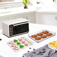 thumbnail image 4 of xianlin-TeamFar 9'' x 7'' x 1'' Toaster Oven Pan with Rack Set of 4, Stainless Steel Compact Toaster Ovenware Pan with Cooling Rack, Healthy & Heavy Duty, Easy Clean & Dishwasher Safe, (2 Pans + 2 Ra, 4 of 4