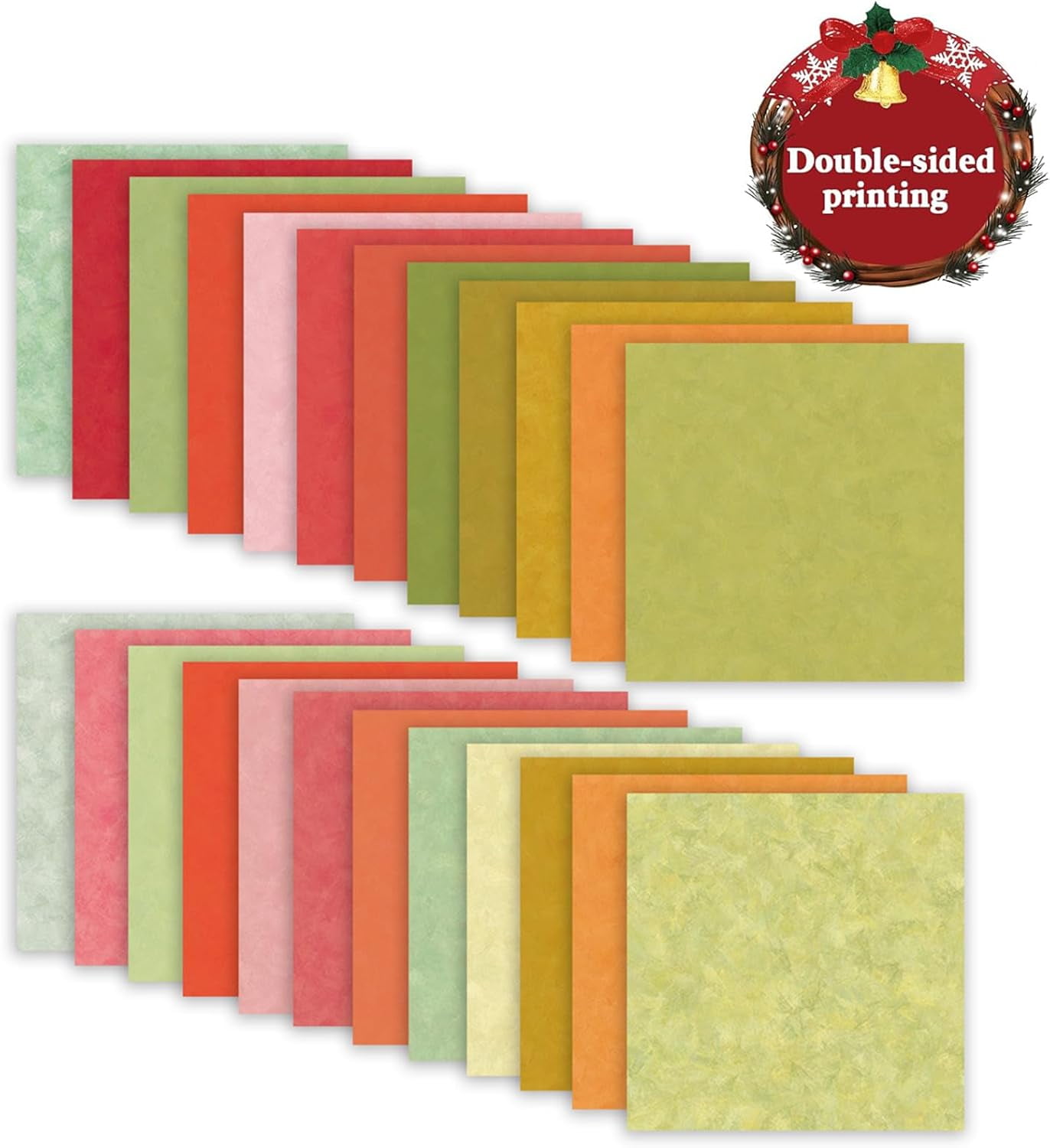 Scrapbook Paper Winter Patterned Paper for Scrapbooking, 24 Sheets Double Sided Colorful Holiday Decorative Craft Papers for Junk Journals Greeting Cards Decoration (E, 12x12 IN)