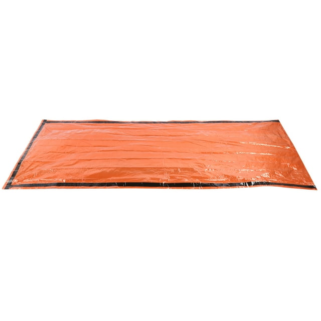 Saco de dormir de emergencia reutilizable para exteriores, térmico, impermeable, para supervivencia, acampada, viajes, color naranja