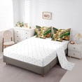 thumbnail image 5 of Erosebridal Gold Green Monstera Leaf 7-Piece Twin Bedding Sets,Tropical Botanical Tree Bedding Comforter Set For Men Women,Reversible, 5 of 7