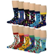 Different Touch 12 pairs Mens Assorted Cool Design Dress Socks