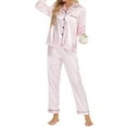 thumbnail image 2 of eileial Womens Cotton Pajamas Set Womens PJs Sleepwear for Women(Light Pink,L), 2 of 4