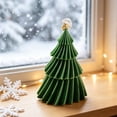 thumbnail image 4 of Leodye 1PCS Christmas Tree Shaped Candle Tabletop Festive Display Ornament Suitable for Home Holiday Layout and Festival Gift -4.33 × 3.15 × 3.15 in, 4 of 6