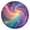 Colorful Tie Dye-1, variant on Yellow Tie Dye Spiral Pattern Round Fitted Tablecloth with Elastic Edge,Dining Table Cover Waterproof,Outdoor Round Tablecloth for Camping,Dining,Indoor and Outdoor