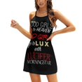 thumbnail image 1 of Robe Dos Nu à Lacets Go To Lux avec Lucifer, Col Carré, Nouvelle Robe Élégante pour Femmes, Taille Serrée, Lucifer Tom Ellis, 1 of 5