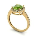 thumbnail image 2 of Clara Pucci 14K Yellow Gold 2.27ct Peridot Solitaire with Accents Ring, 2 of 7