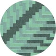thumbnail image 1 of Ahgly Company Machine Washable Indoor Round Transitional Hazel Green Area Rugs, 8' Round, 1 of 7