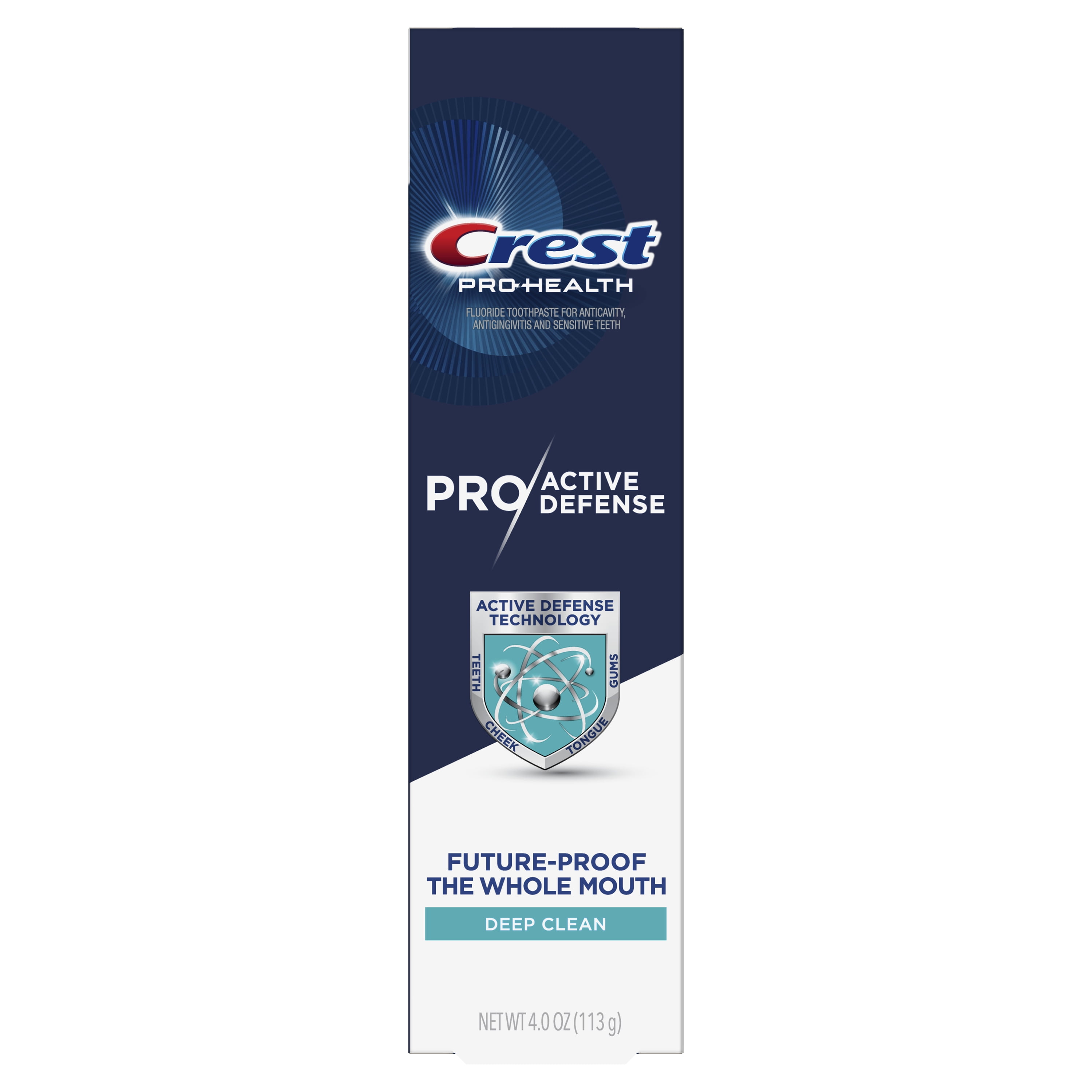 crest pro active defense deep clean toothpaste