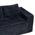 thumbnail image 5 of HOQBN 63 Inch Loveseat Sofa,Upholstered Compressed Couch with High-Density Foam Cushion,Corduroy No Frame 2-Seat Loveseat,Comfortable Floor Sofa for Bedroom,Office,Living Room,Small Spaces,Dark Gray, 5 of 8