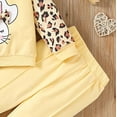 thumbnail image 5 of HCNTES Toddler Baby Girl Clothes Long Sleeve T Shirt Tops Pants Outfits Set(1-2 Years,Yellow_p2), 5 of 7