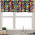 thumbnail image 3 of Ambesonne Floral Valance & Curtain, Colorful Flowers Vintage, 55"x36", Multicolor, 3 of 6