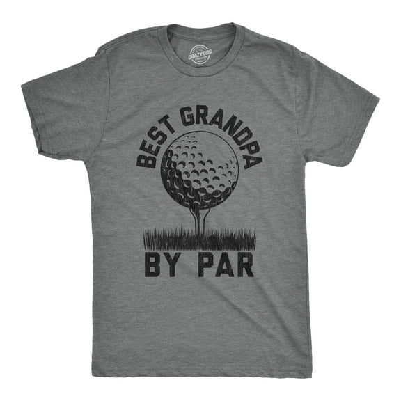 Mens Best Grandpa By Par T Shirt Funny Golf Fathers Day Sports Lover Hilarious Saying Tee Graphic Tees