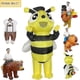thumbnail image 2 of Halloween Animal Inflatable Costume Bee Capybara Riding Bear Suspenders Fat Suit Adult Funny Cosplay, 2 of 4