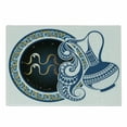 thumbnail image 1 of Zodiac Cutting Board, Image of Aquarius Sign with Jug and Circular Globe World Form on the Background, Decorative Tempered Glass Cutting and Serving Board, Small Size, Multicolor, by Ambesonne, 1 of 1