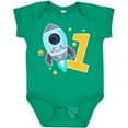 thumbnail image 3 of Inktastic Rocket Spaceship Happy First Birthday Boys or Girls Baby Bodysuit, 3 of 5
