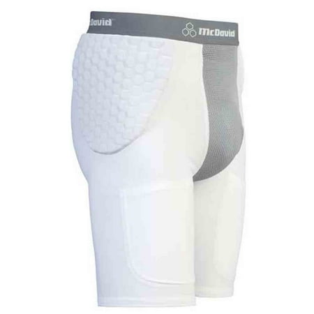 Hexpad Football Girdle - McDavid Classic 7550 CL Hexpad Hexmesh Football Girdle White/Grey X-Large