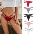 thumbnail image 2 of FINETOO Mujeres Tanga Sexy Algodón Bragas Ropa Interior Mujer Cruz Letra Cintura G-string Femme Calzoncillos Niñaspangjing, 2 of 4