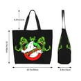 thumbnail image 6 of Ghostbusters Green Slimer Tote Bags Reusable Women Shoulder Bag Grocery Bag Travel Beach Shopping Work Daily Handle Bag, 6 of 8