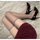 thumbnail image 3 of Medias altas hasta el muslo brillantes para mujer, medias por encima de la rodilla, mallas de malla de encaje, pantimedias de rejilla huecas Punk para, 3 of 5