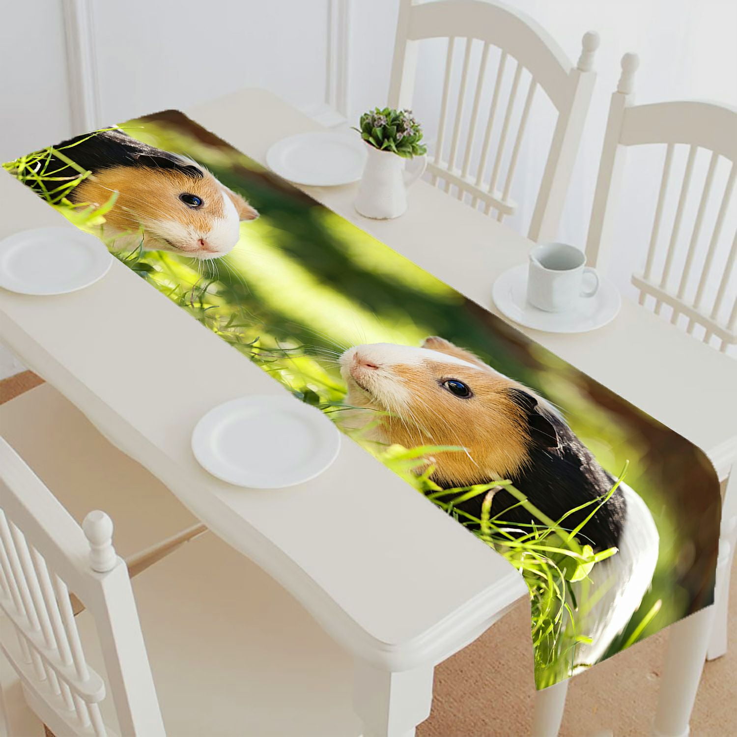 ABPHQTO Guinea Pig Household Pet Table Runner Placemat Tablecloth For