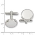 thumbnail image 2 of Beaded Round Engravable Cuff Links Link Collar Stay  For Dad Mens  For Him, 2 of 6
