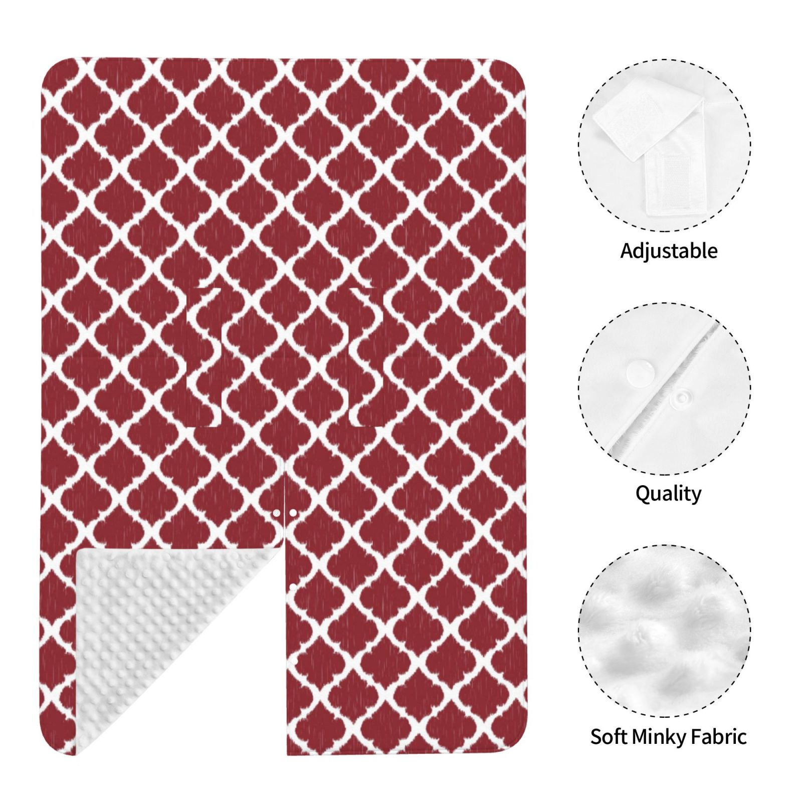 Naloa Red Moroccan Baby Car Seat Cover, Breathable Baby Carrier Cover, Multiuse Baby Carrier Cover & Nursing Breastfeeding Cover