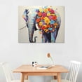 thumbnail image 2 of Shiartex  Elephant Artwork Canvas Wall Art Painting Elephant Wall Decor for Home Decoration (20x16 in/16x12 in Framed), 2 of 4