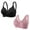 Multicolor-3, variant on JIUKE 2 Pack Bras for Women Front Closure Push up Bras Seniors Adjustable Strap Full Coverage Comfy Sleep Bras