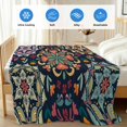 thumbnail image 4 of Vintage Flower Cooling Blanket,Lightweight Breathable Summer Throw Blanket with Double Sided Cold Effect,Boho Abstract Colorful Ethnic Floral Picnic Blankets Bed Sheet for Hot Sleepers 40"x60", 4 of 8