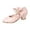 Red, variant on Kids Elegant Bow Block Heel Shoes Girls, Adjustable Strap Soft-Sole Low-Heel Princess Shoes for Spring & Summer
