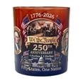 thumbnail image 2 of Patriotic 250th Anniversary Whiskey Glass, Independence Day, Etched Design, 2 of 6