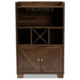thumbnail image 4 of Baxton Studio Carrie Transitional Farmhouse Walnut Brown Finished Wood Wine Storage Cabinet, 4 of 7