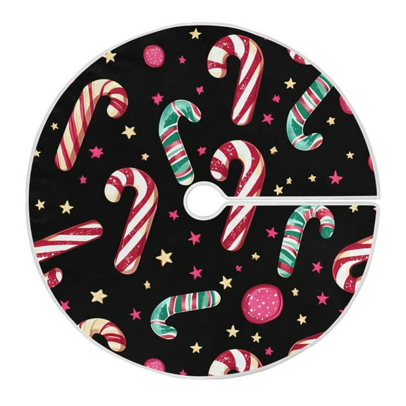 Ryvnso Christmas Tree Skirt Candy Cane Christmas Xmas Tree Skirts Ornament Home Decorations 35.4"