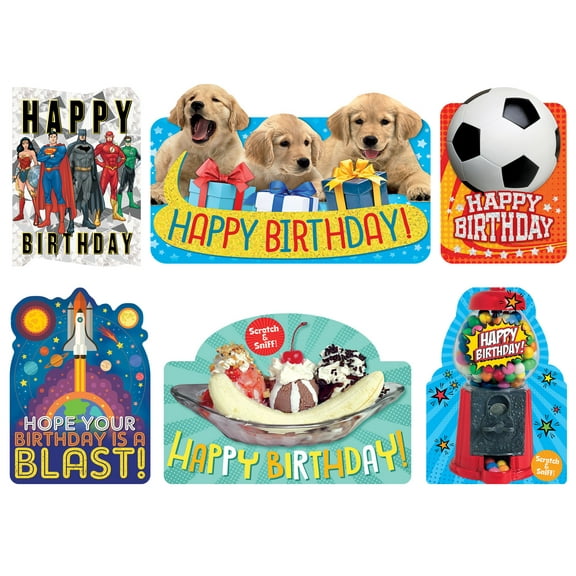 Playhouse Crazy Cool Card Store Quality Embellished Set of 6 Birthday Cards & Envelopes