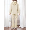 thumbnail image 3 of OYYN Girls Graphic Jogging Suits Sweatsuits 2 Piece Set Oversized Hoodie and Sweatpants Clothes (Beige 5-6 Years), 3 of 7