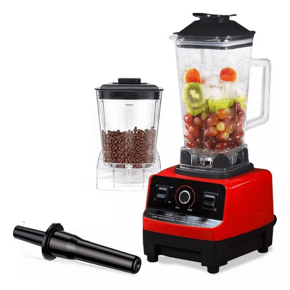 Licuadora Professional Blender 2 L roja con vaso de plástico 110V - 120V - Incluye 5 accesorios