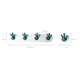 thumbnail image 1 of Gancho sin marcar Gancho de cactus Decoración de pared de estilo nórdico Ganchos de ba?o para colgar en la pared Sin agujero (dos filas) LingWen 8390615514767, 1 of 1