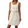 thumbnail image 2 of Women'S Waffle Knit Belted Tank High Waisted Dresses Square Neck Sleeveless Summer Short Dress S, 2 of 9