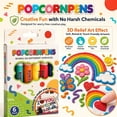 thumbnail image 6 of Popcorn Pens, 2026 New Popcorn Pens Puffy 3D Art, 3D Relief Art Pen, 6 Colors DIY Bubble Popcorn Drawing, Works On Different Surfaces (3box/18pcs), 6 of 7