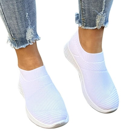 

Quealent Winter Shoes For Women Womens Walking Shoes Running Fashion Non Slip Type Sneakers White 8.5