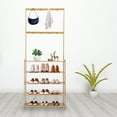 thumbnail image 6 of TOOL1SHOoo 5 Tiers Bamboo Shoe Storage Rack Entryway Shoe Shelf Organizer Bedroom Closet, 6 of 9
