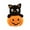 A, variant on Pyaiiner Halloween Plush Black Cat and Pumpkin Doll 6Inch Soft Fluffy Stuffed Chubby Animal Toy Machine Washable Birthday Christmas Gift